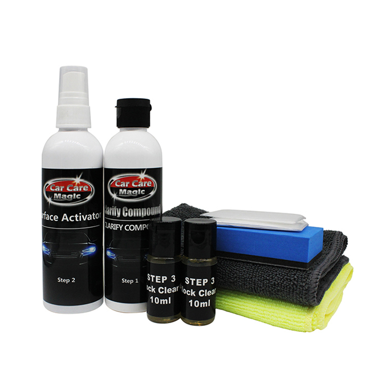 headlight restoration kit prevent UV damage plastic lamp cleaner