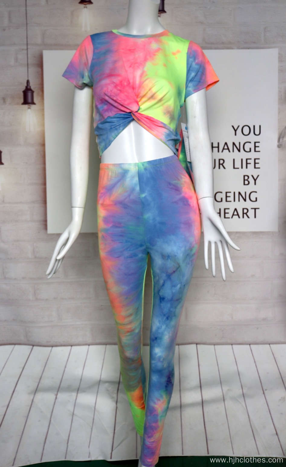 DTY Tie-die Fabric Women Suit