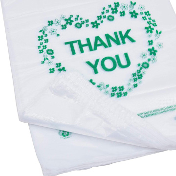 Saco de embalagem de plástico poli plástico com alça de logotipo personalizado para mercearia