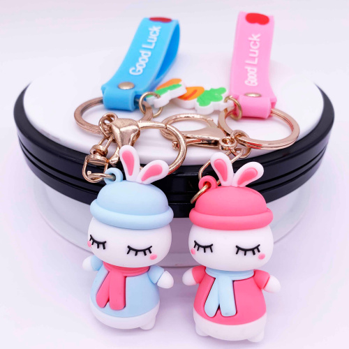 Customized Cute Rubber Girl Keychain