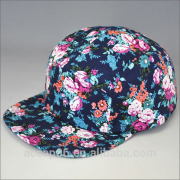 cheap flower pattern hat,5 panel hat small flower,5 panel flower hat cap