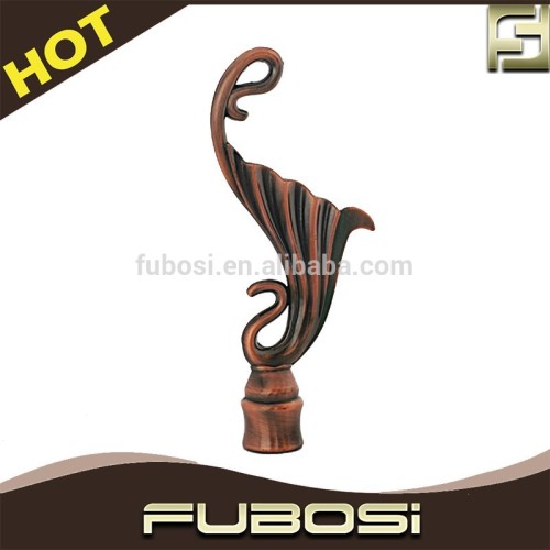 l shape curtain rod finials/ finials for shower curtain rods