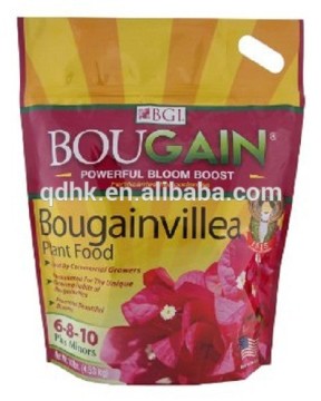Plastic fertilizer packaging bag,hanlde soil packaging bag,flower seed bag