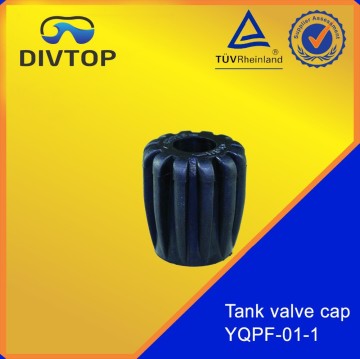 Rubber handle for oxygen cylinder vavle cap