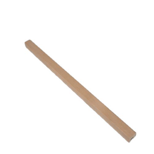 Tangga kayu pepejal panjang handrail untuk tangga