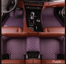 superior material car floor mat with leather material