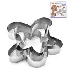 Stainless Steel 3-Piece Christmas Gingerbread Man Cake Mold