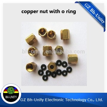 good quaity!!copper nut copper sheathing screw with o ring for small damper for roland mutoh mimaki printer damper