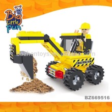 Plastic engineering truck building blocks toys mini building construction equipment for sale