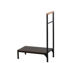 Portable Wooden Hall Coat Rack - Metal Entryway Hat Stand