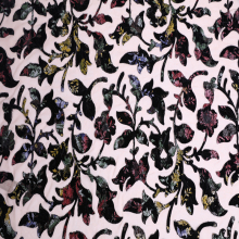 Winter Fashion Velvet Laser Cut Embroidery Fabric