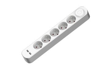 France 5-socket power strip with usb type A