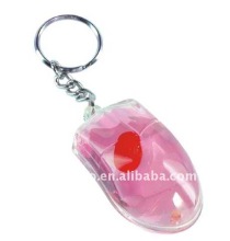 Fancy Liquid mouse shape Key Ring with floater