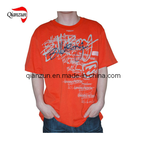 Coton à la mode et le polyester orange t-shirts pour hommes (ZJ119)