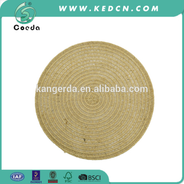 2016 wholesale round woven natural jute mats