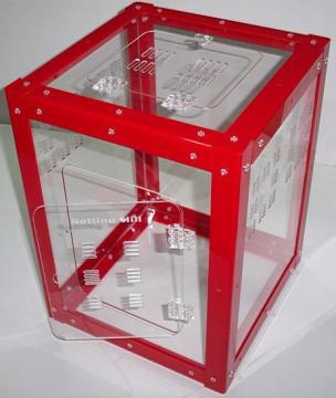 red black white clear large birdcage/storage