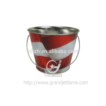 tin bucket metal type decorative tin bucket