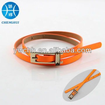 popular orange bright color fashionable dress belts in 2014