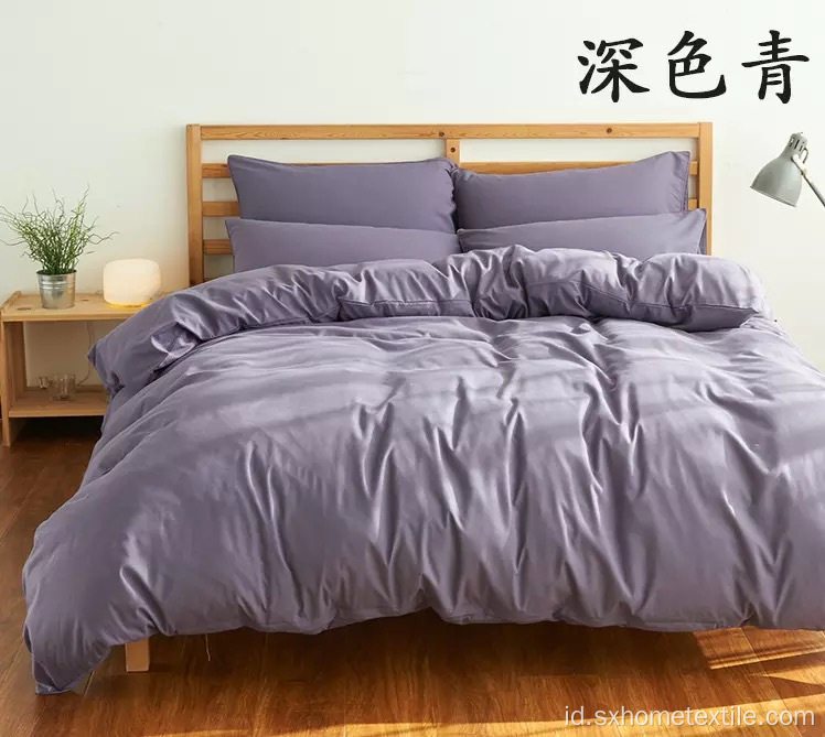 Set Sprei Tempat Tidur Rumah Microfiber Brushed Solid