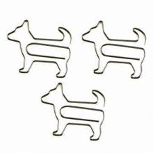 Dog Shape Paper Clips/Metal Clips with PVC Wrapping, REACH Mark
