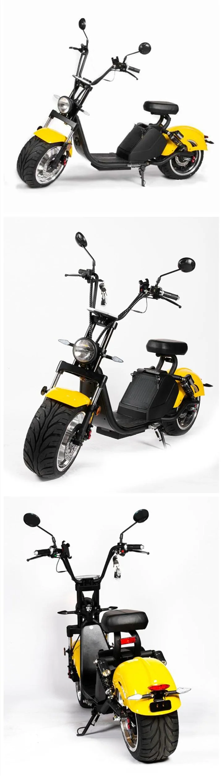 Venta al por mayor Best Buy 2020 New Motorcycle EEC Gore Tire 1500W / 3000W CityCoCo Adult Chopper Scooter Electric