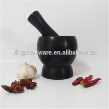 Natural stone marble black mortar and pestle