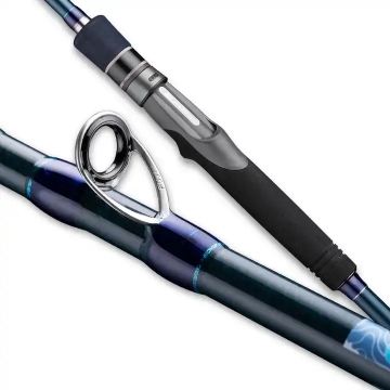 ECOODA Ultra Lightweight Carbon Fiber Boat Rods - Cyan Blue Hairtail Hand Bait Casting Rods for Sea Saltwater Fishing