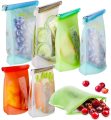BPA 무료 재사용 가능한 실리콘 식품 보관 가방