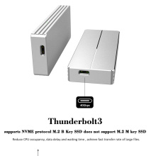 External Aluminum 40Gbps M.2 SSD Enclosure Thunderbolt 3