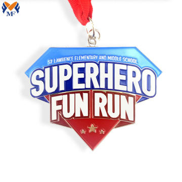 Custom metal running superhero medals