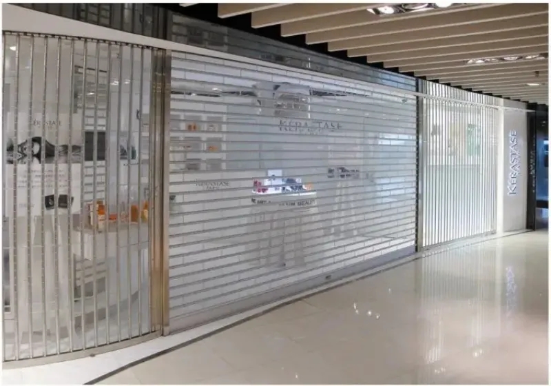 Commercial Transparent Crystal Rolling Shutter Door