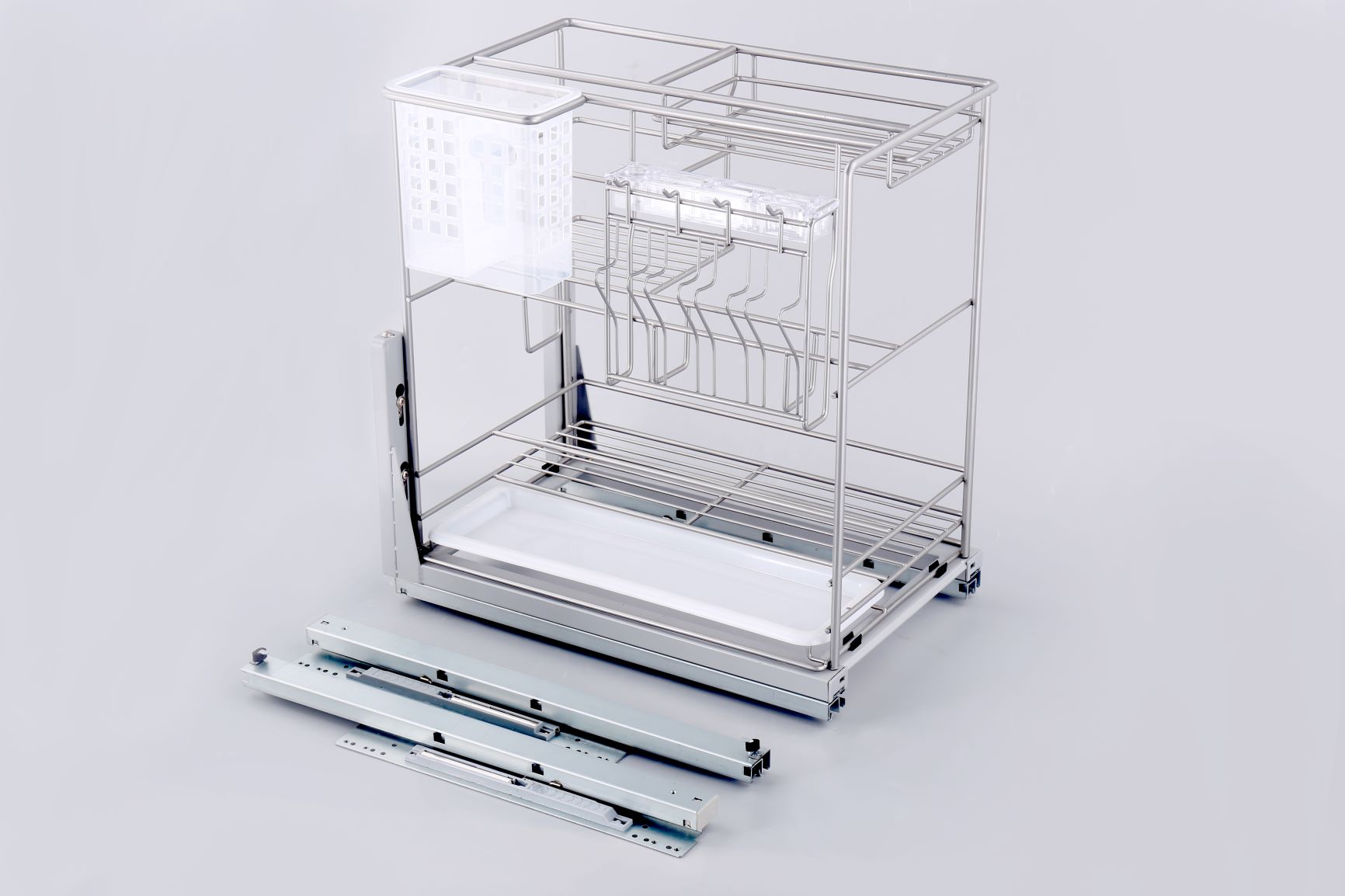kitchen drawer door hanging metal pull out wire storage basket