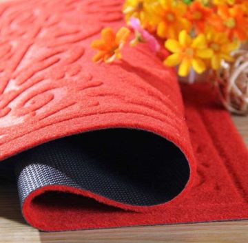 Washable dust proof velour embossed carpet