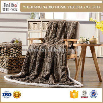 thick polyester organic cotton fabric blanket