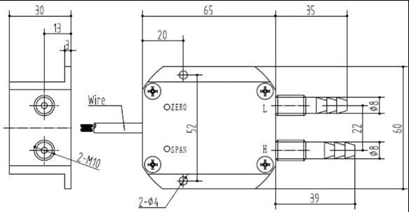 100kpa Oil Differential Pressure Sensor Absolute Pressure Sensor Hydraulic Pressure Transmitter