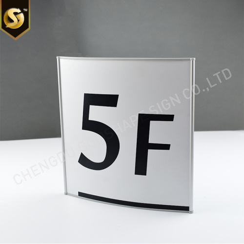 Aluminum Curved Door Sign Door Nameplate Sign Holder