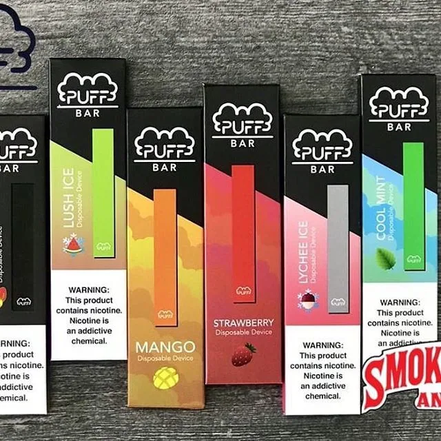 2020 New Best Selling Wholesale Fruit Vape Pen Disposable Original Puff Bar Pluse Packaging for 300 to 500 Puffs