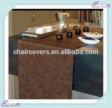 YHR#19 damask jacquard banquet wedding wholesale table runner cloth overlay linens