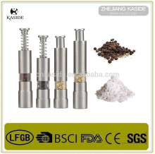 Mini One handed salt and pepper mill set/gravity salt & pepper mill set