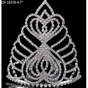 Tall Heart Miss Beauty Pageant Crown Combs