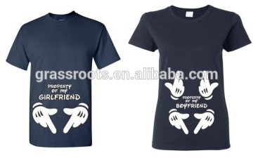 wholesale family couple t-shirt design custom korean couple t-shirt fashion love couple t-shirt design