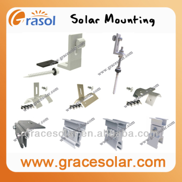 solar pv metal roof hook mounting system