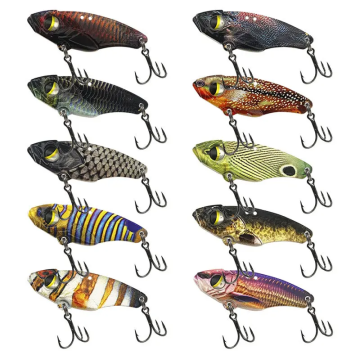 Bionic Vibration Fishing Lures - 3D Printed Spoon Baits for Bass, Pike, and Perch