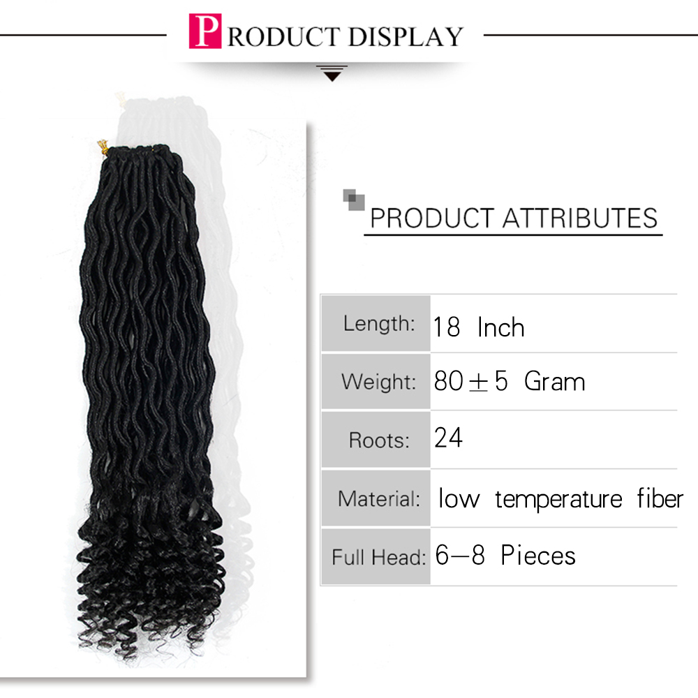 6 Pieces Crochet Hair Extensions Curly Crochet Braids Ombre Synthetic Braiding Hair Bohemian locks