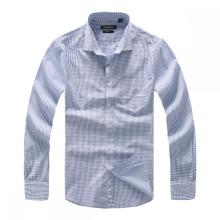Elastic Cotton Fabric Little Checked Pattern Shirts