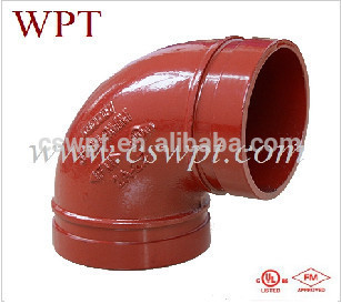 fm/ul grooved elbow for fire fighting