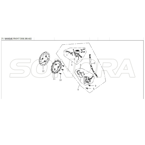 FRENO DE DISCO DELANTERO Para LONGJIA LJ125T 8M Repuesto de calidad superior