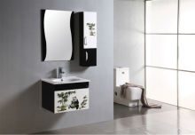 High Gloss Black Finish Bathroom Vanity