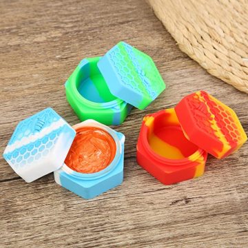 Hexagonal Non-Stick Silicone Container Jars Set