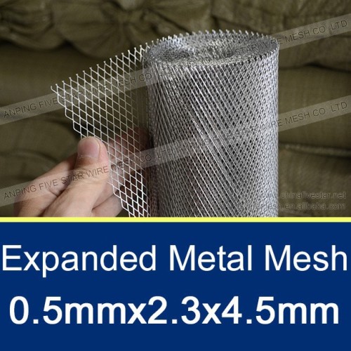 0.5mmx2.3x4.5mm Iron Galvanized Security Expanded Mesh